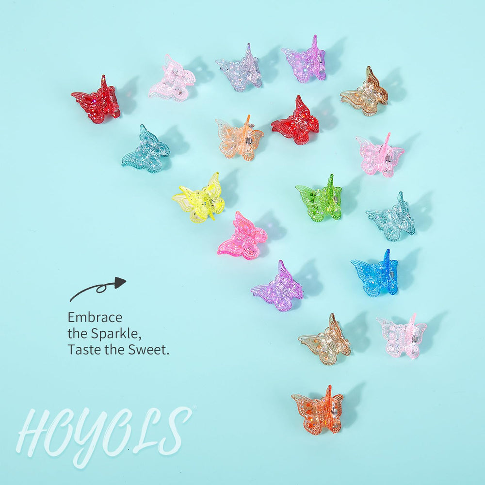 Hoyols clip mariposa con brillo facilita peinados rápidos y memorables.