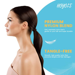 HOYOLS lazos sin costuras para cabello rizado, fáciles de usar en peinados.