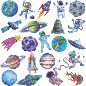 Tatuajes de galaxia Hohamn con brillos para fiestas infantiles