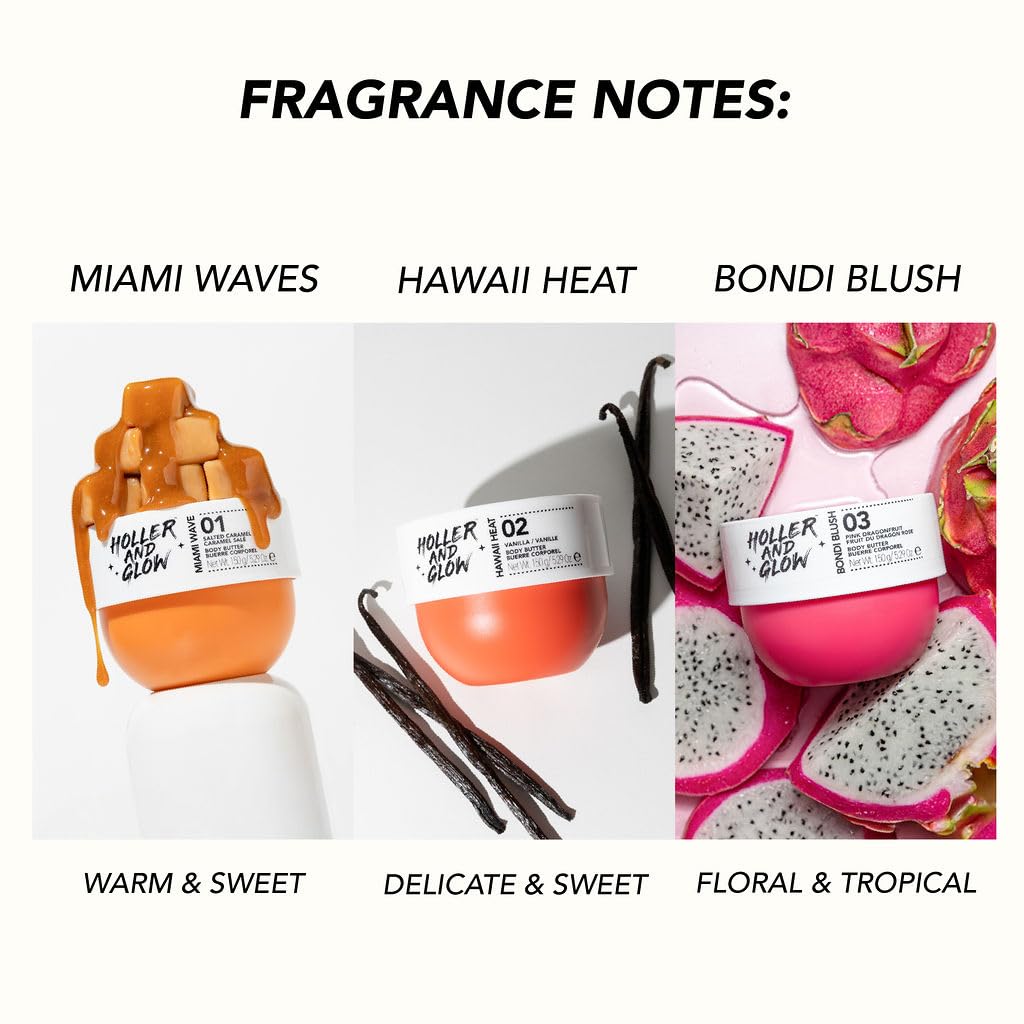 Etiqueta de diseño de Miami Wave en la crema corporal.