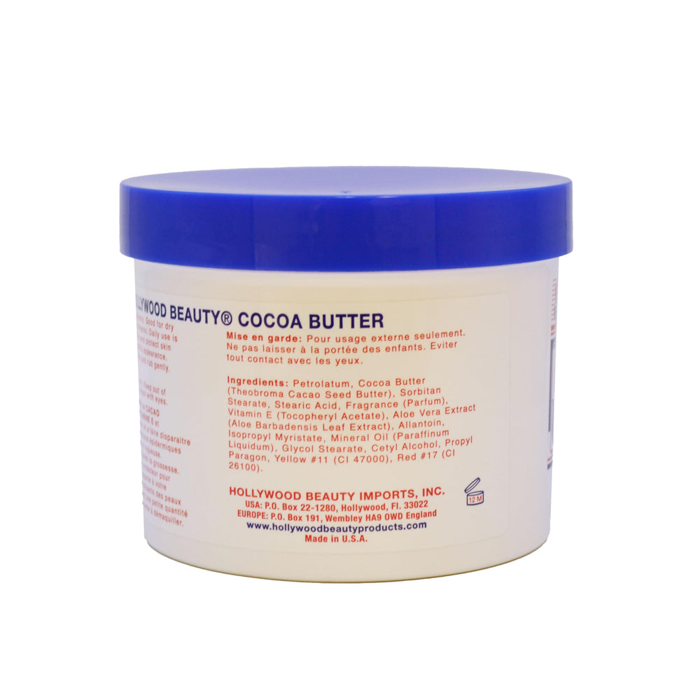 Crema de cacao hidratante de Hollywood Beauty, ideal para piel seca