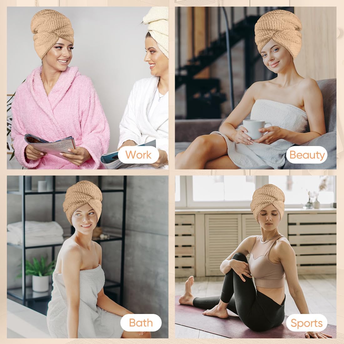 Toalla HOMEXCEL para casa, playa y yoga, secado rápido.