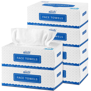 HOMEXCEL: toallitas faciales desechables con textura doble para limpieza suave diaria.