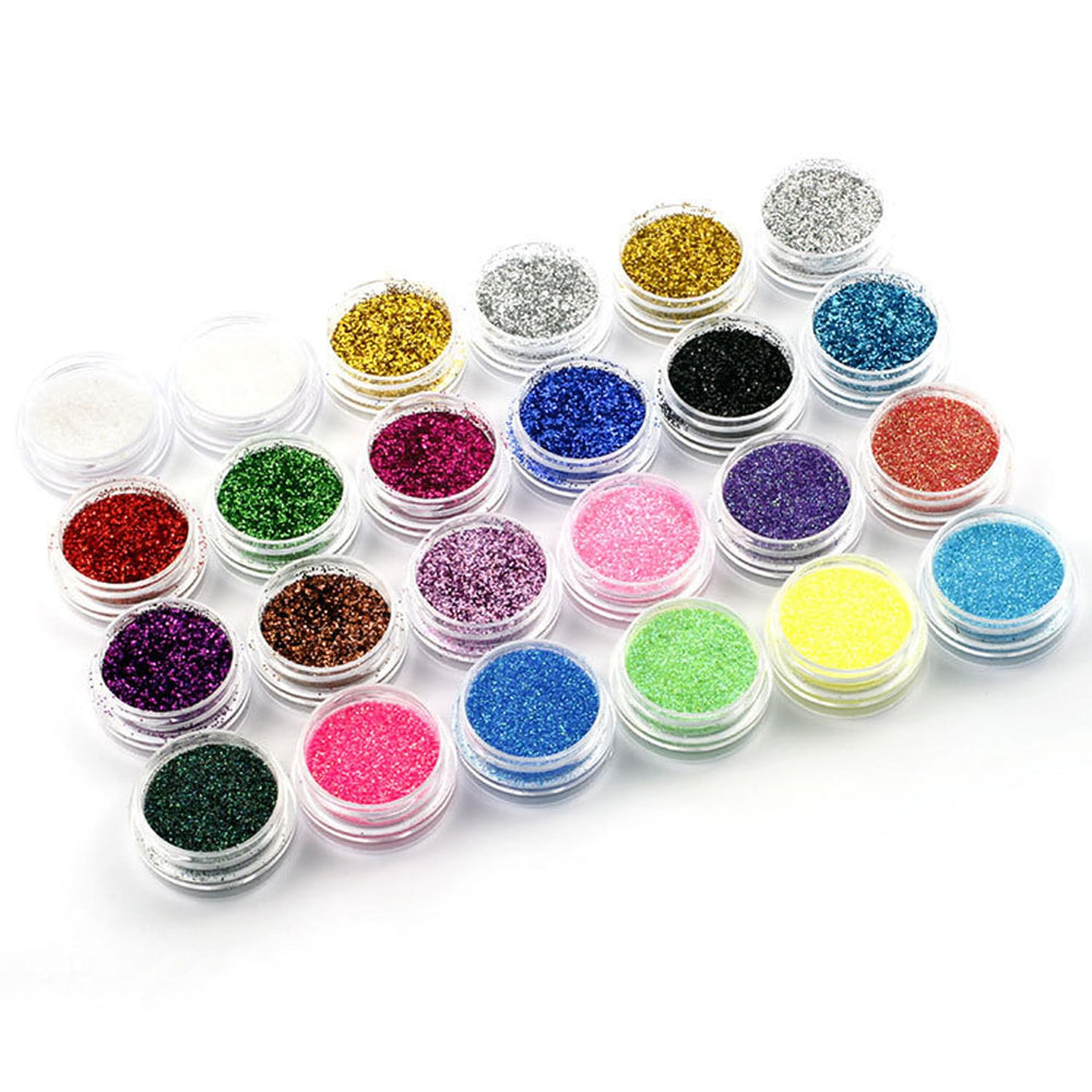 HomTop set de brillos para cuerpo, 24 colores, efecto deslumbrante en la piel