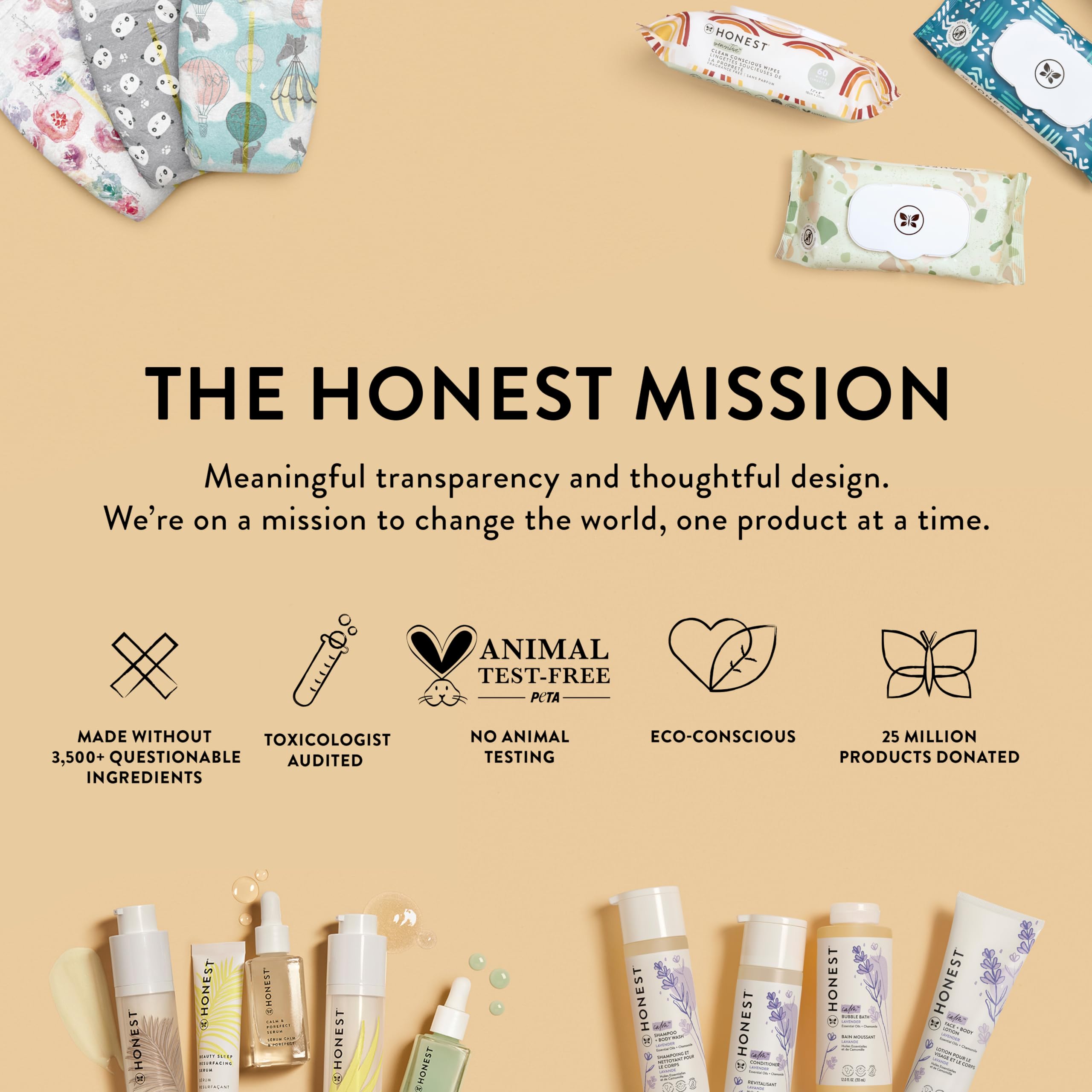 The Honest Company Envase de 118 ml, ligero y cómodo para viaje.