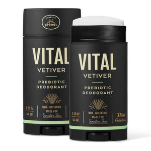 Honestly pHresh desodorante natural para hombre en botella Vital Vetiver, protección duradera