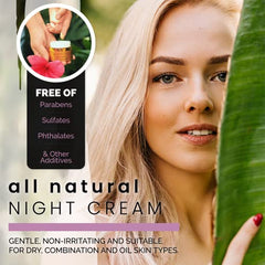 Honey Girl Organics crema nocturna aplicación nocturna suave que se absorbe rápido