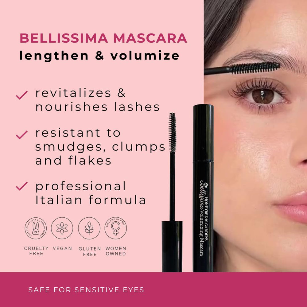 Bellissima Mascara aplicador preciso para definición suave sin grumos.