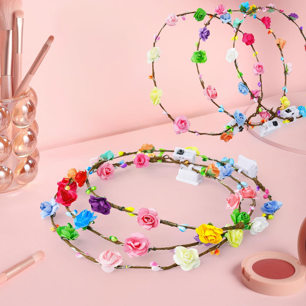 Accesorio luminoso de flores HONLYNE para fiestas, realza el look sin esfuerzo.