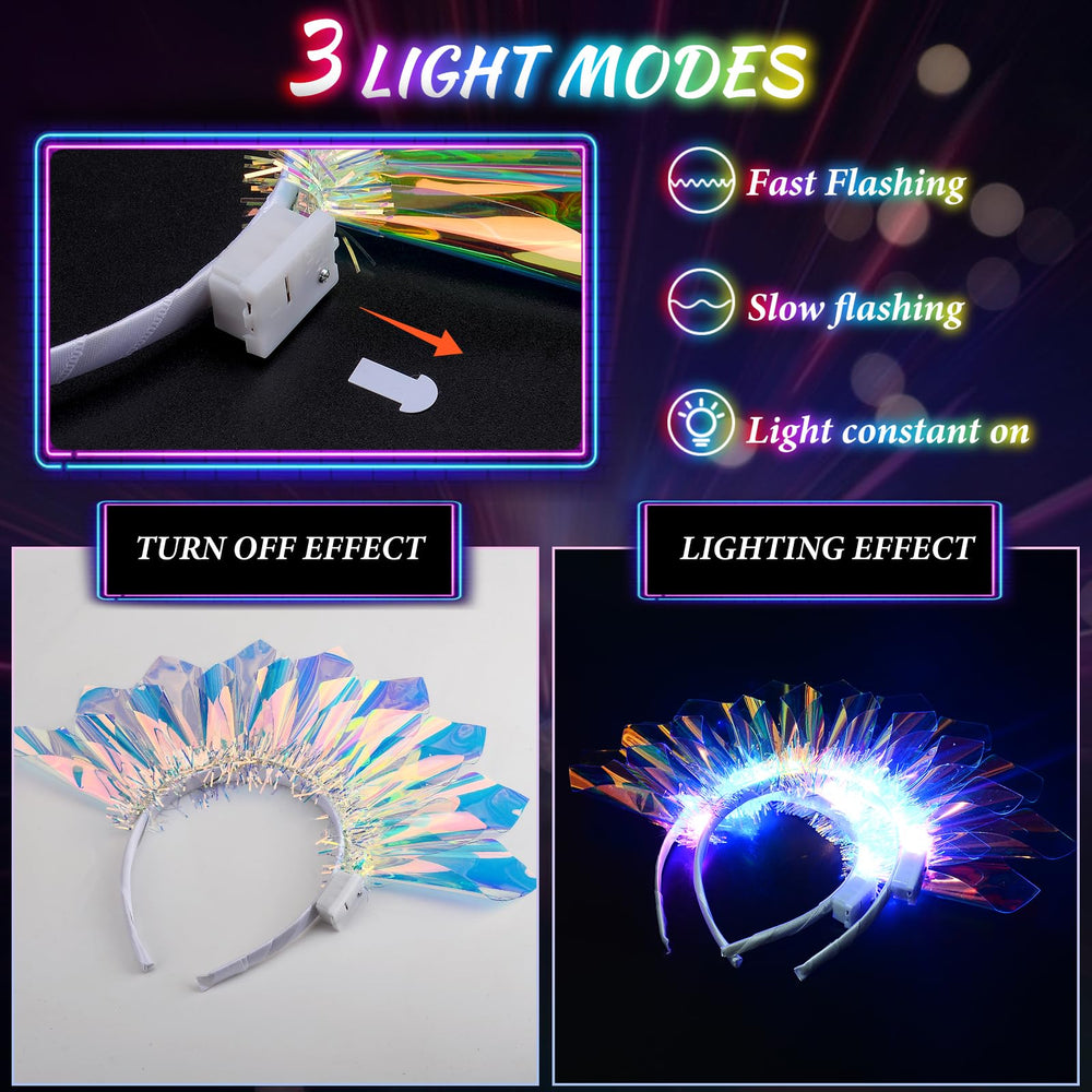 Diadema LED HONLYNE ideal para concierto y fiestas