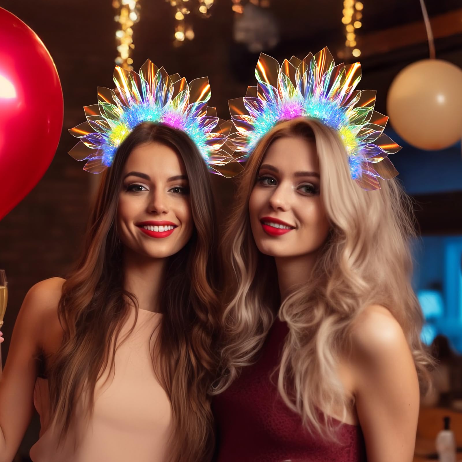 Diadema LED HONLYNE para Halloween con brillo seguro