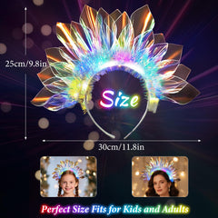 Diadema LED HONLYNE con 3 modos de iluminación para eventos