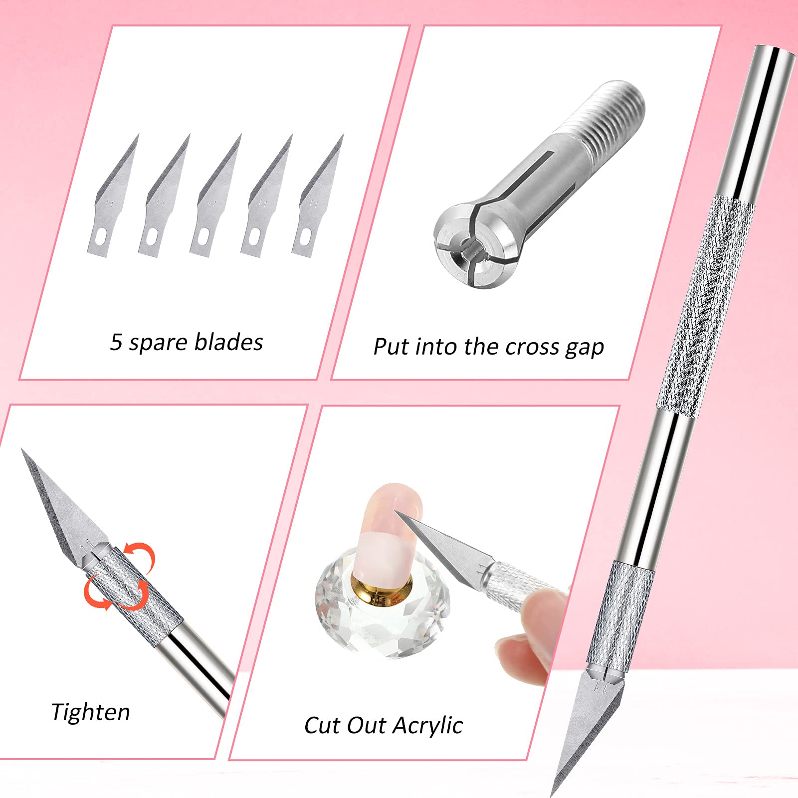 Honoson kit herramientas uñas, ideal para bricolaje en casa.