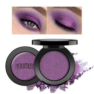 HOOMUSS sombra púrpura brillo en compacto, ideal para estilos rápidos y definidos.