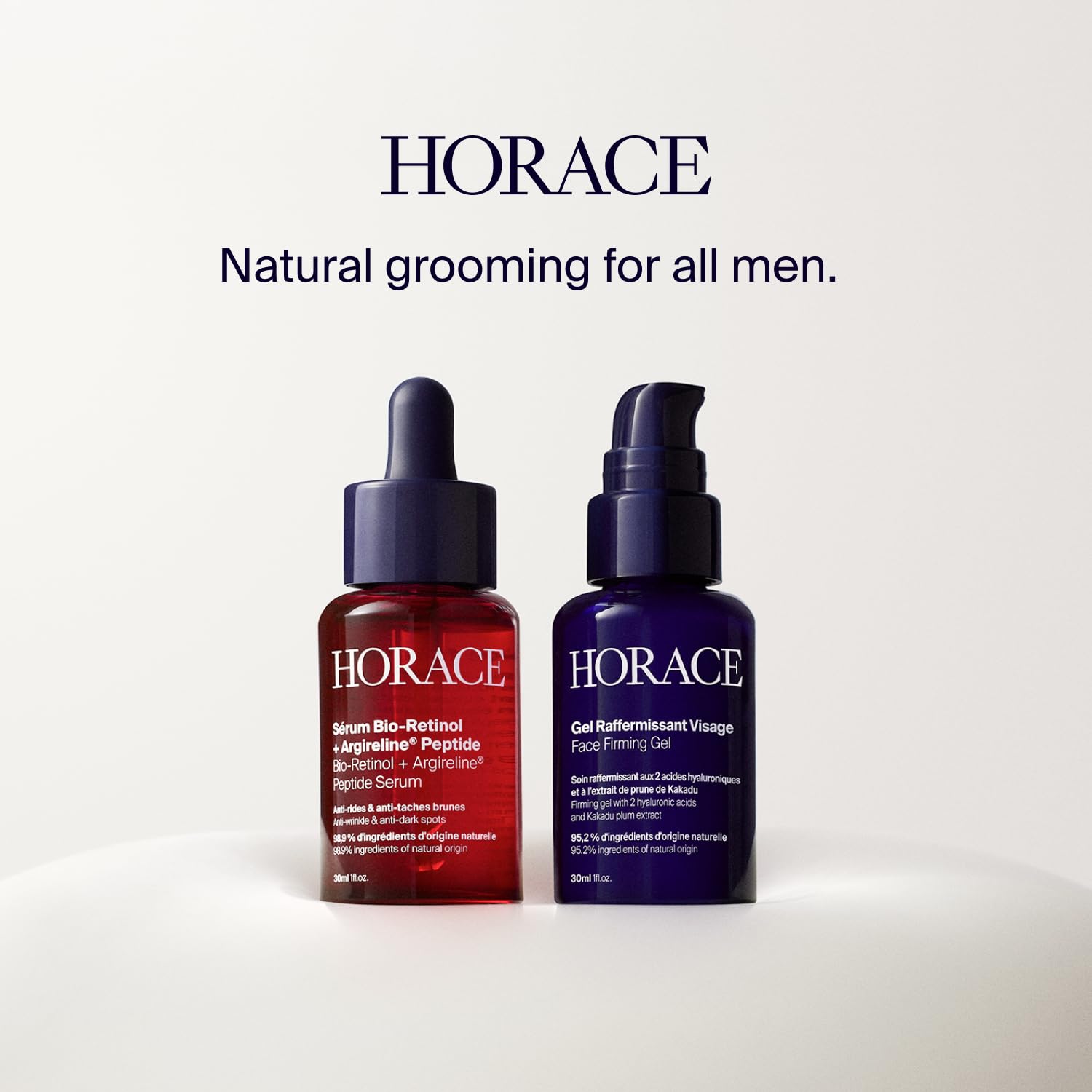 HORACE gel reafirmante facial, fabricación en Francia con cuidado.