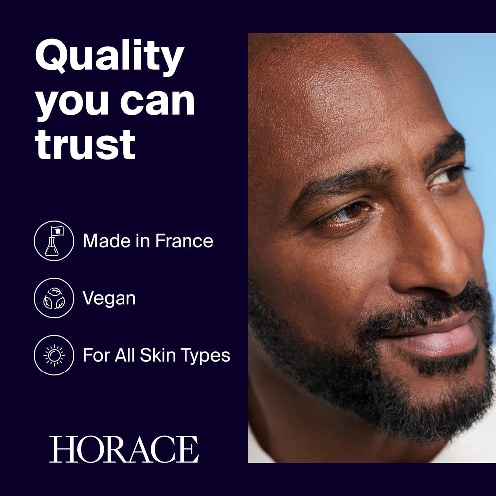 HORACE gel reafirmante facial, ingredientes orgánicos ricos en vitamina C.