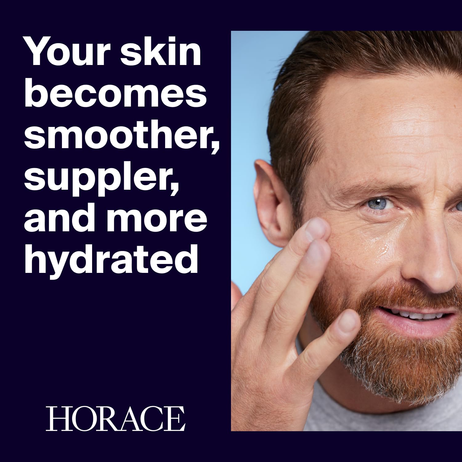 HORACE gel reafirmante facial, textura ligera para aplicación rápida.