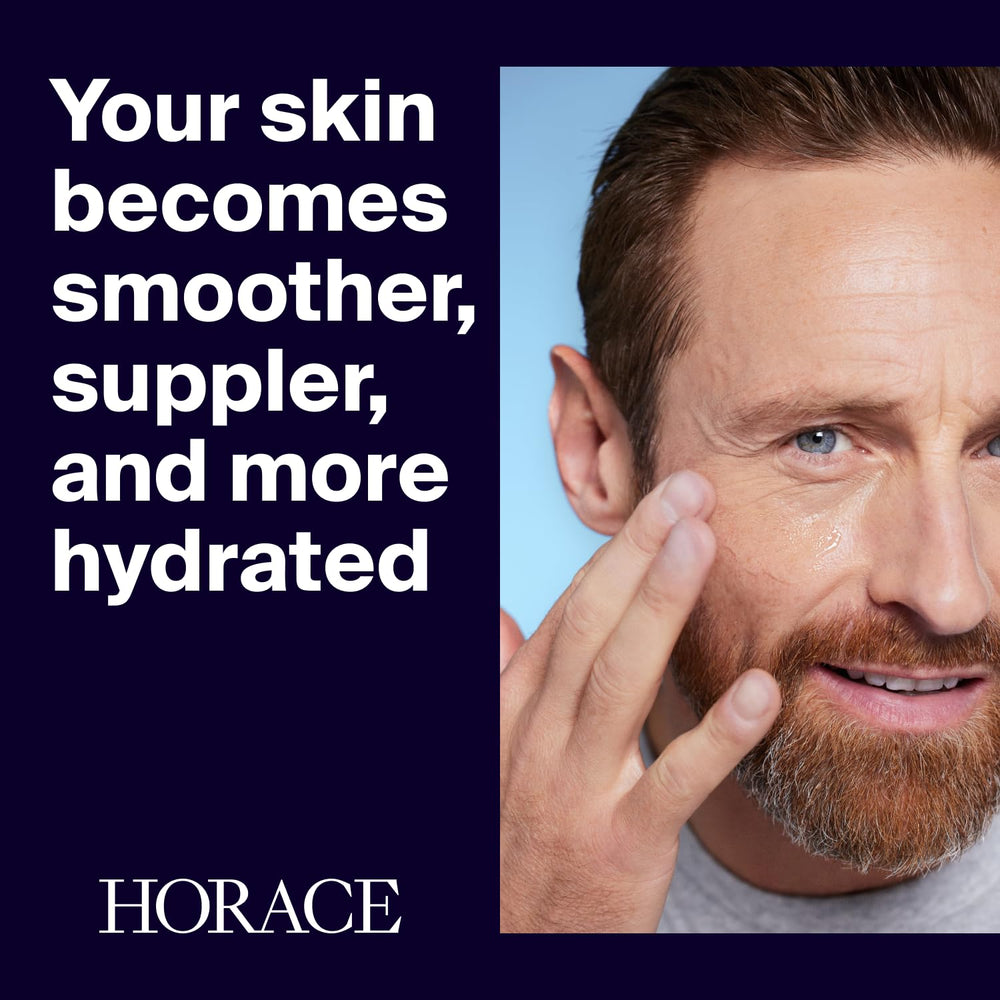 HORACE gel reafirmante facial, textura ligera para aplicación rápida.