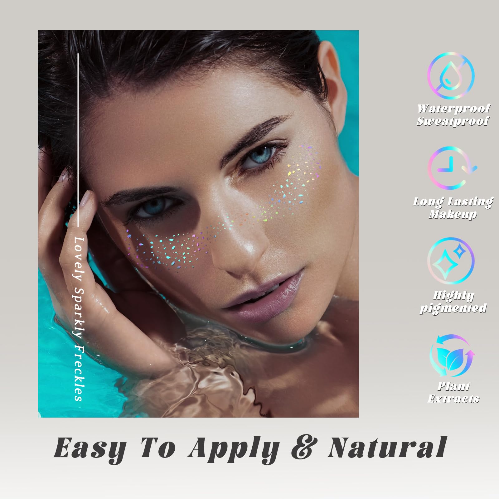 Aplicación fácil de parches glitter de HOSAILY