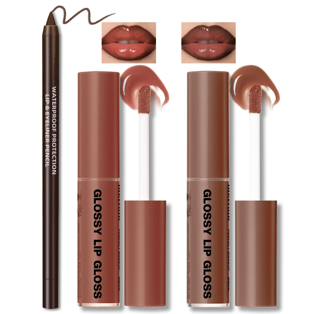 HOSAILY brillos labiales 2 colores, labios sedosos y color duradero