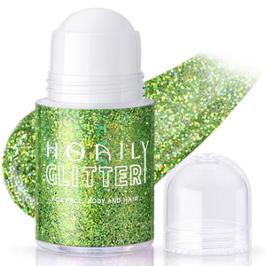 HOSAILY gel holográfico con aplicador giratorio para rostro y cuerpo, acabado brillante.