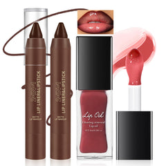 HOSAILY aceite labial nutritivo y delineador ombré para labios definidos.