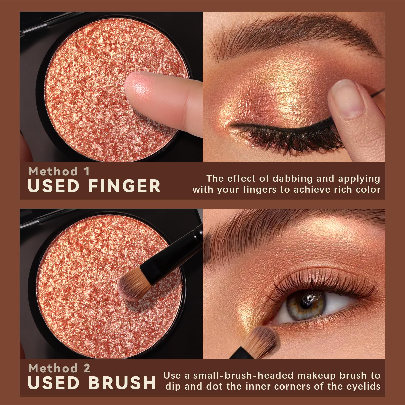 Sombra para ojos de larga duración resistente al sudor para fiestas.