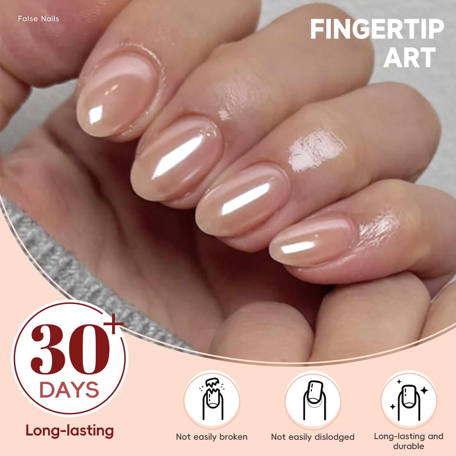 Detalle de acabado perla y brillo Aurora en uñas HOSAILY para realzar estilo