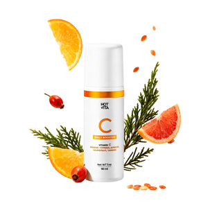 Hot Vita aceites corporal vitamina C, botella para brillo suave