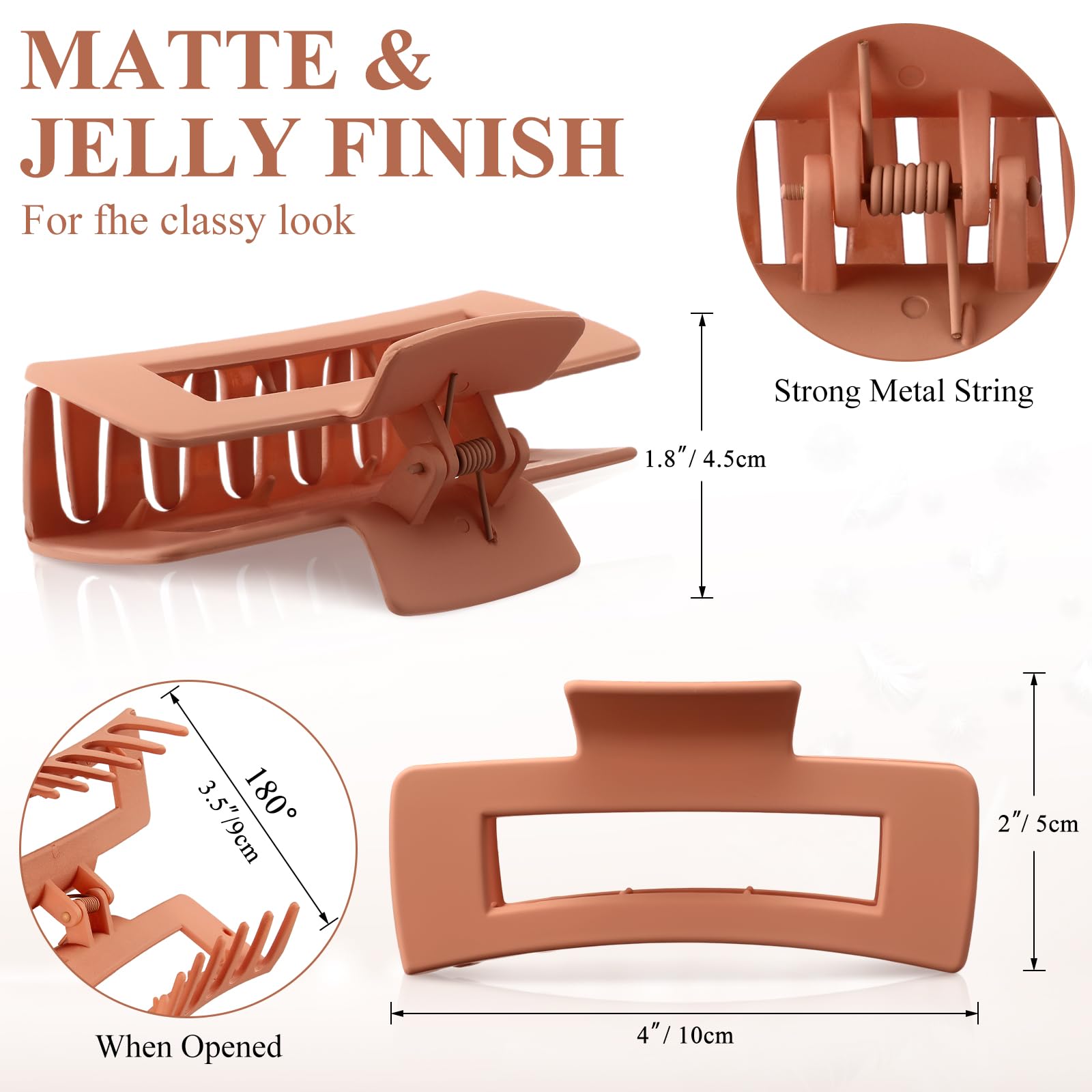 Hoteam clips cabello mate sin resbaladizo para uso cómodo todo el día.