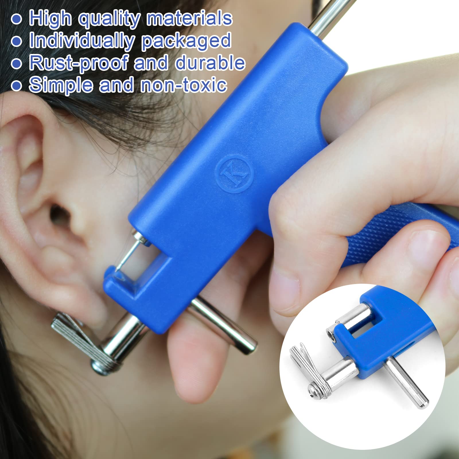 Hotorda kit-profesional-piercing, conjunto completo para orejas, nariz y ombligo.