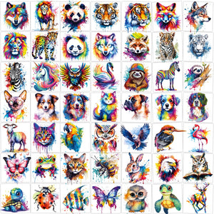 Hotoyannia tatuajes temporales de animales en acuarela, 160 piezas para fiestas memorables.