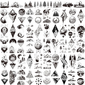 Hotoyannia tatuajes temporales montana, lote de 62 hojas para brazos y hombros con duración moderada