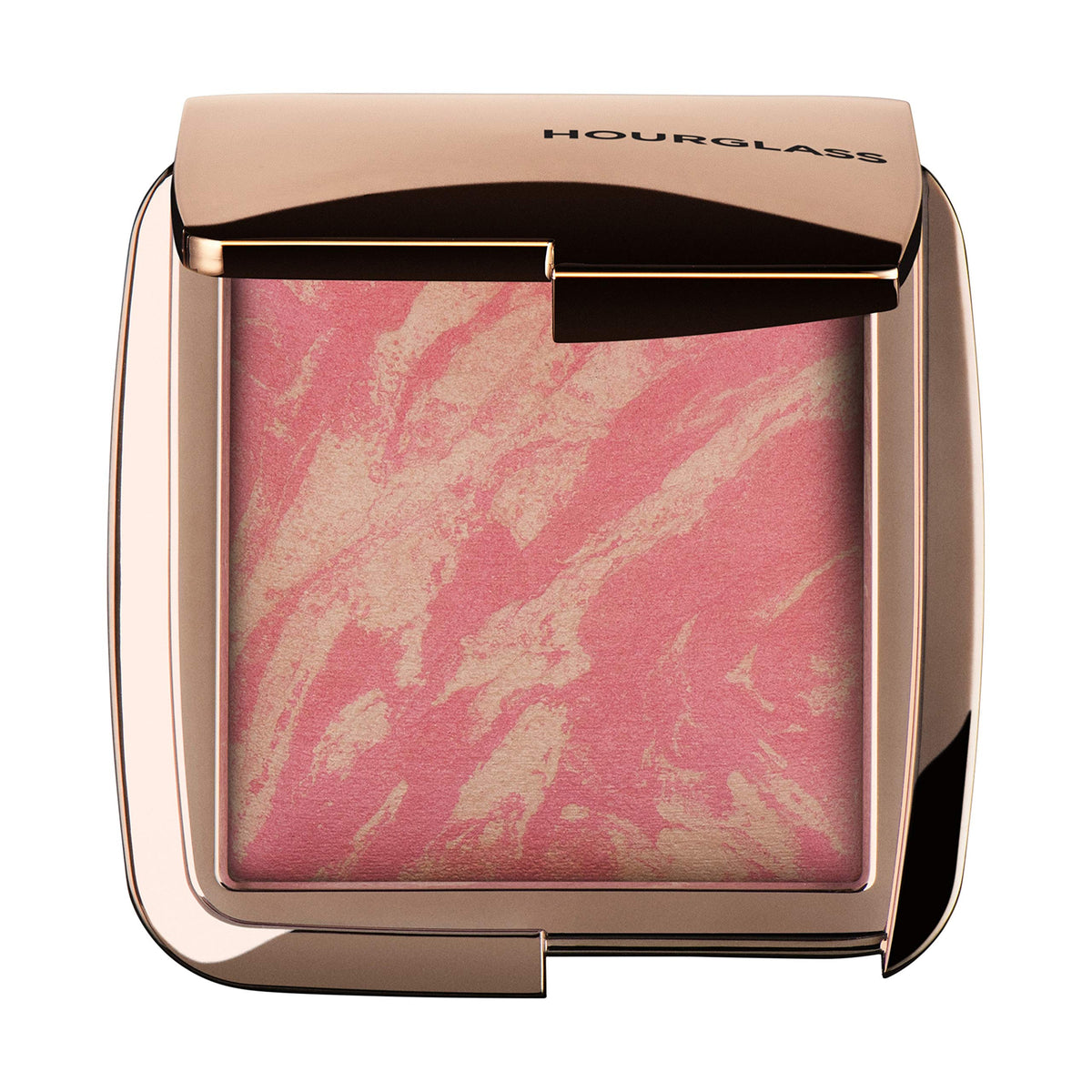 Hourglass Ambient Lighting Blush Luminous Flush en la mejilla, aplicación suave y natural.