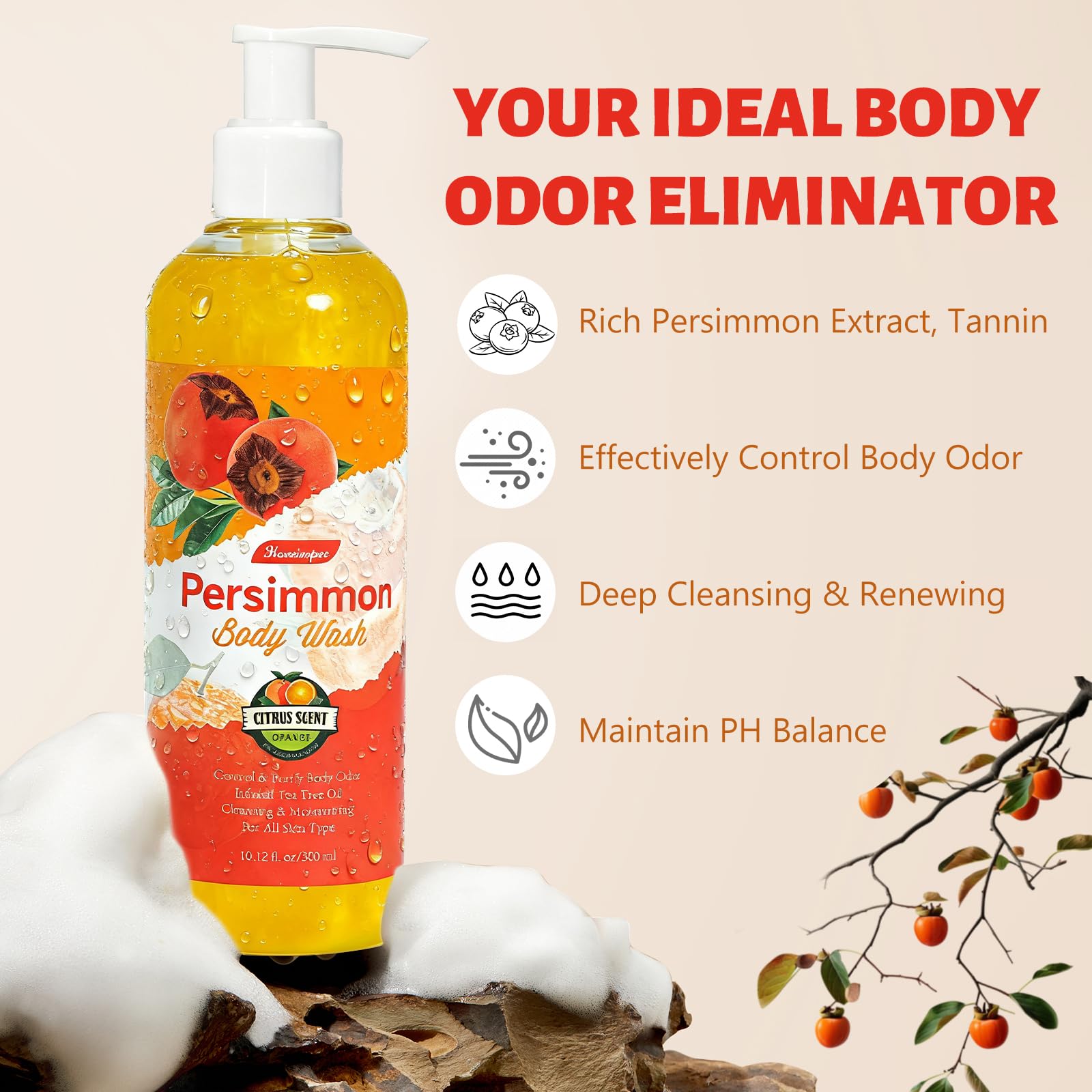 Aceite de arbol de te en Hoveimpee Persimmon para balance de grasa.
