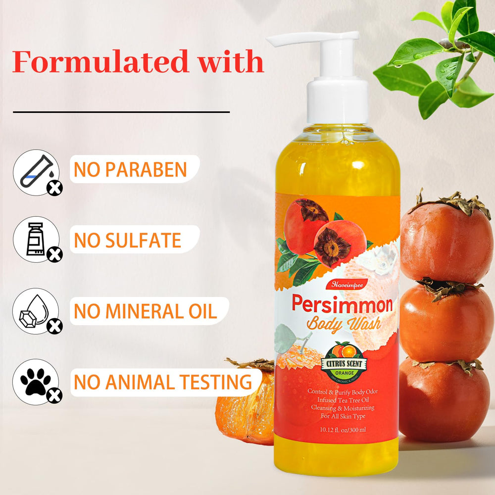Fragancia cítrica suave de Hoveimpee Persimmon para la ducha.