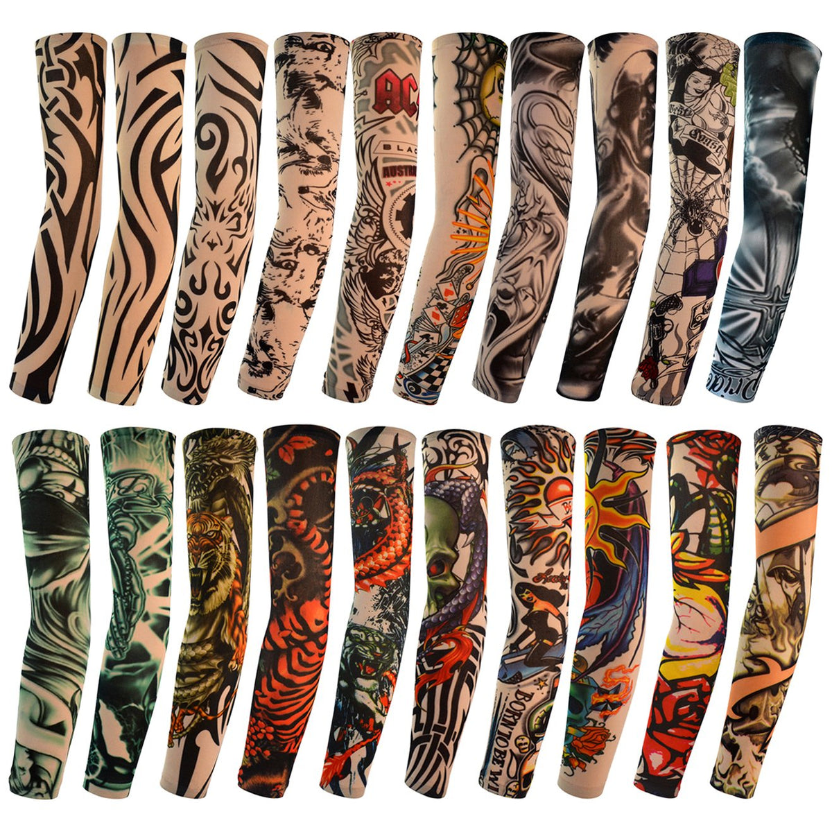 HOVEOX funda de brazo con diseño tigre, protección solar y estilo.