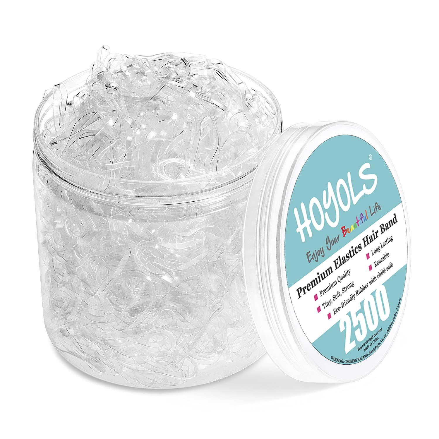 Hoyols lazo elastico claro 30mm para peinados duraderos sin dañar el cabello
