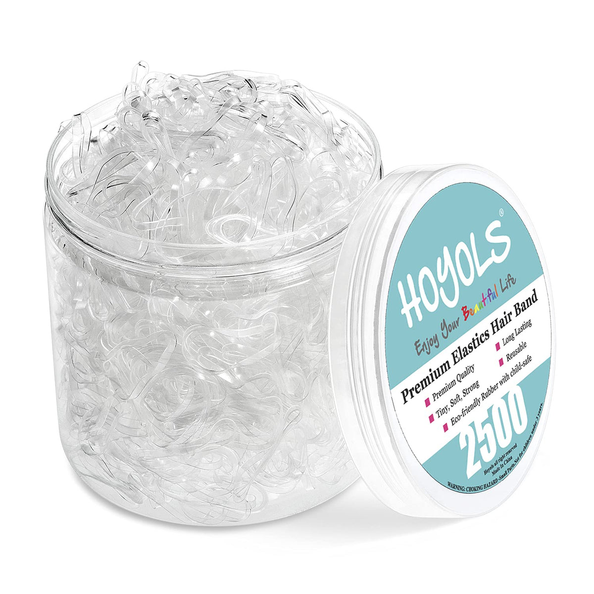 Hoyols lazo elastico claro 30mm para peinados duraderos sin dañar el cabello