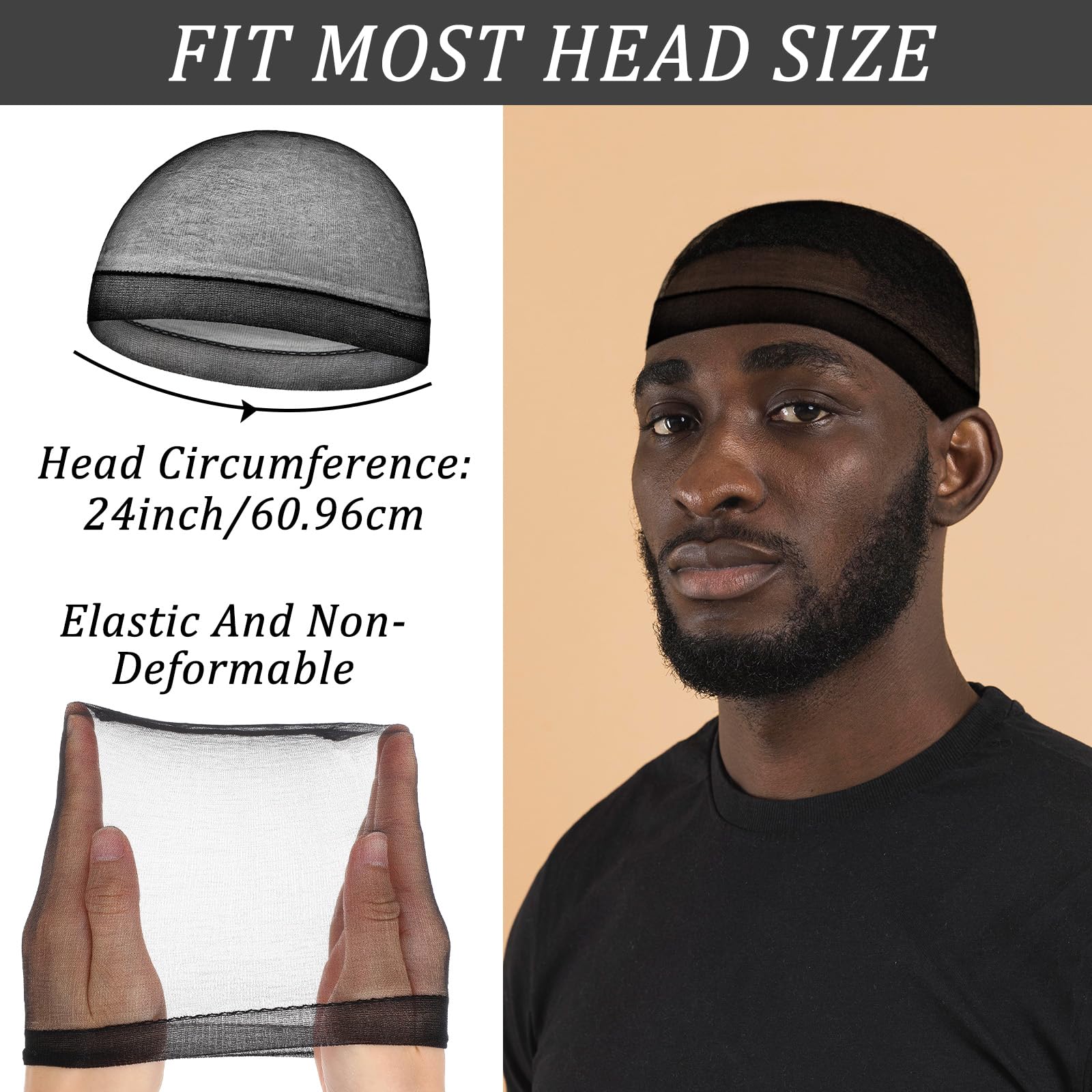 Gorro seda Hpmjz para hombres, ajuste elástico cómodo