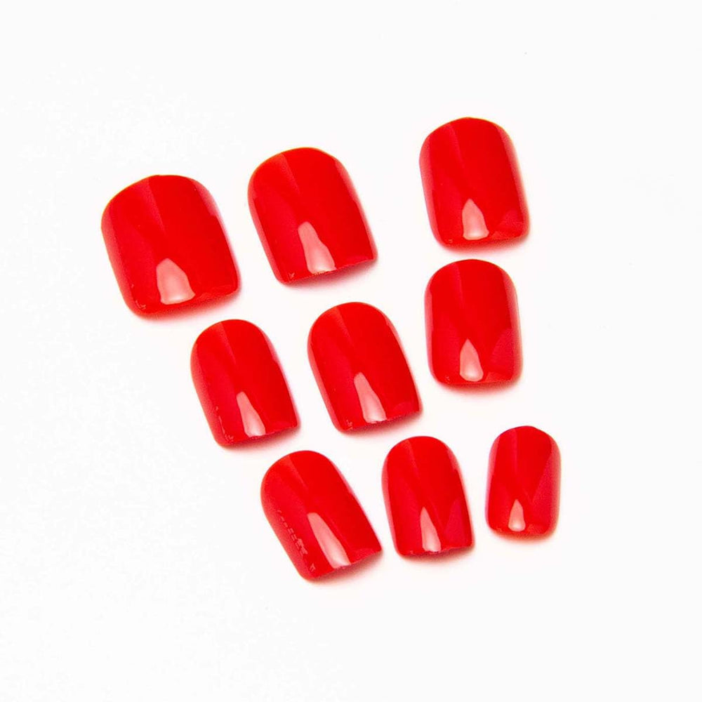 HPYFOI Estuche con uñas rojas para looks rápidos