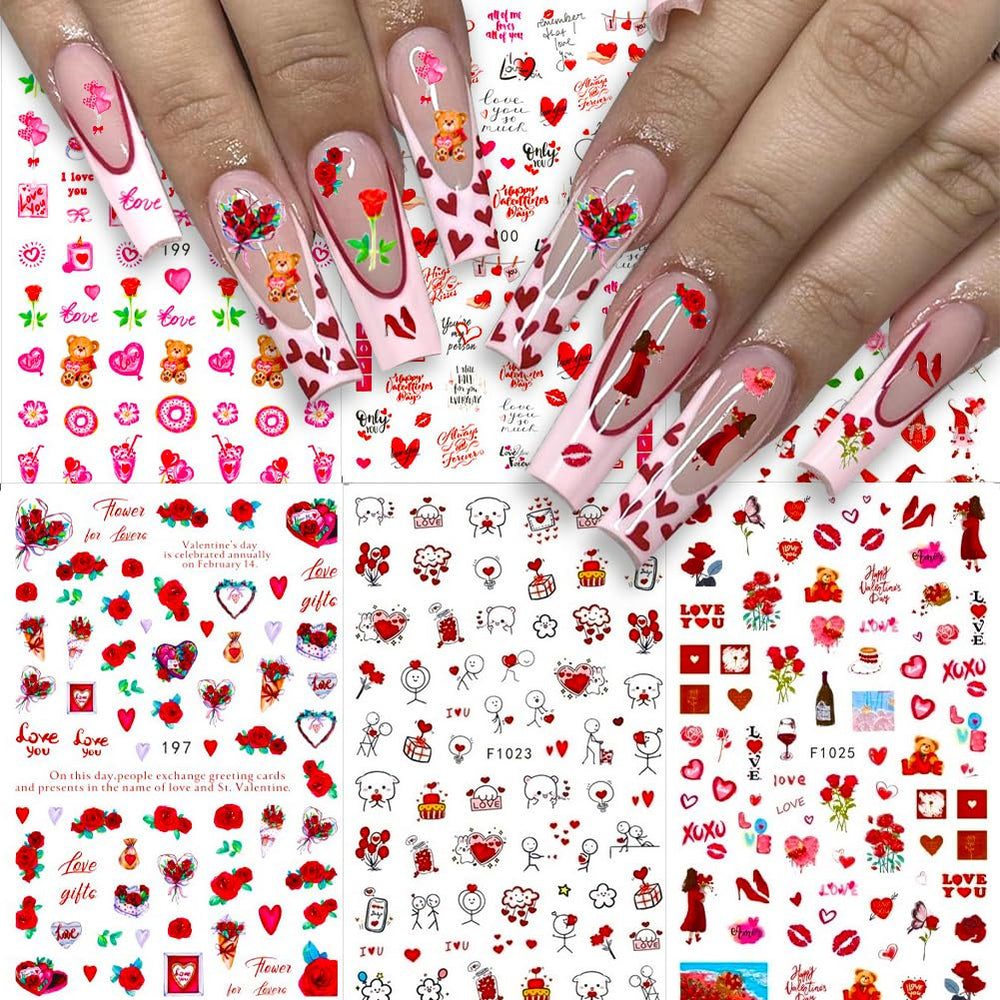 Hrnsnails: corazones 3D para uñas, ideal para ocasiones Valentinas con acabado brillante