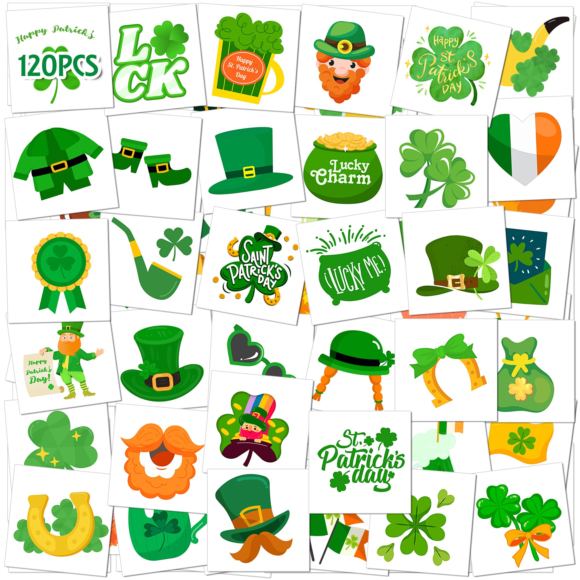 Tatuajes HSHFAMIIY con tréboles para un look festivo y duradero