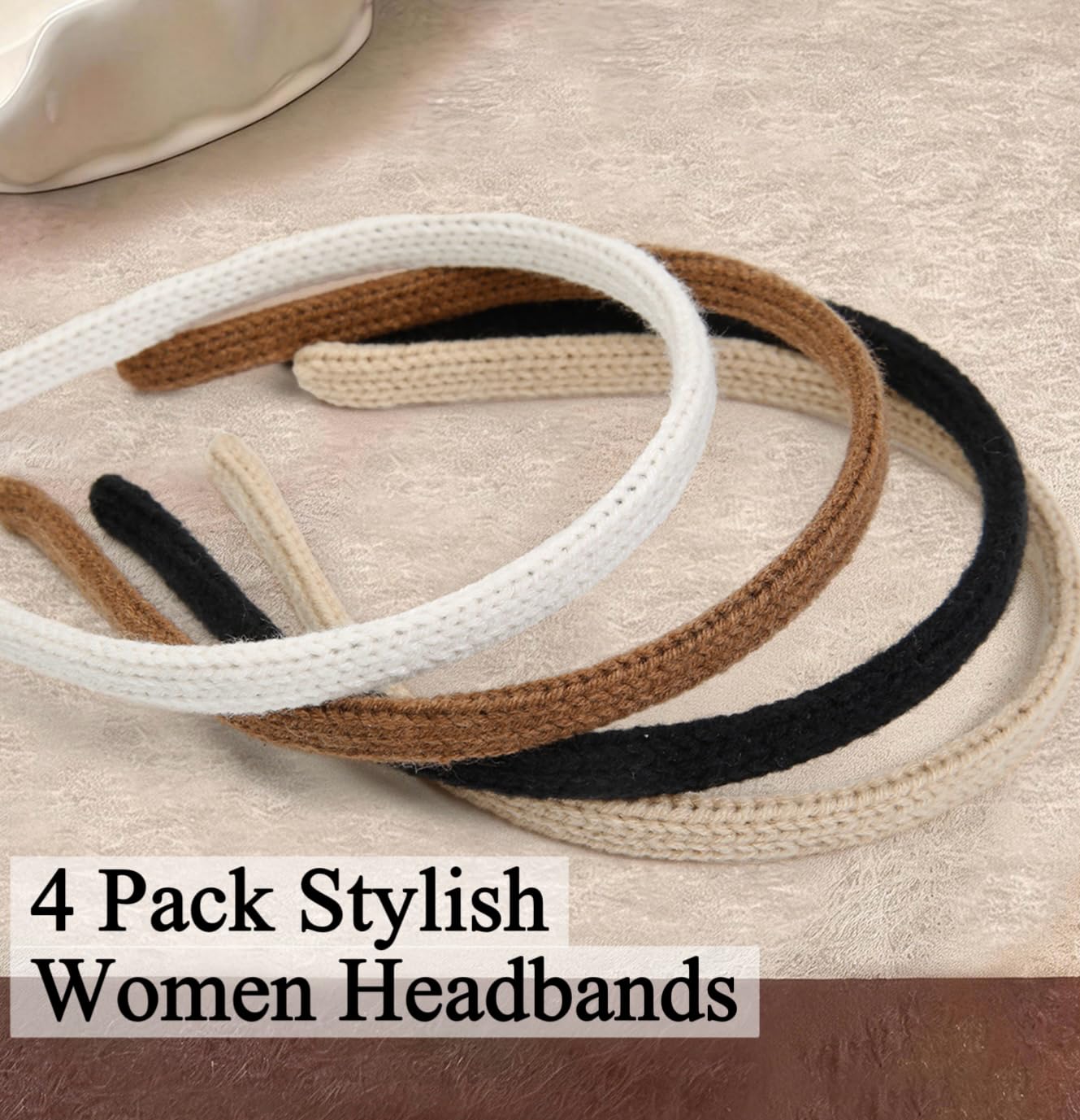 Diadema fina blanca Huachi añade elegancia discreta a peinados sencillos.