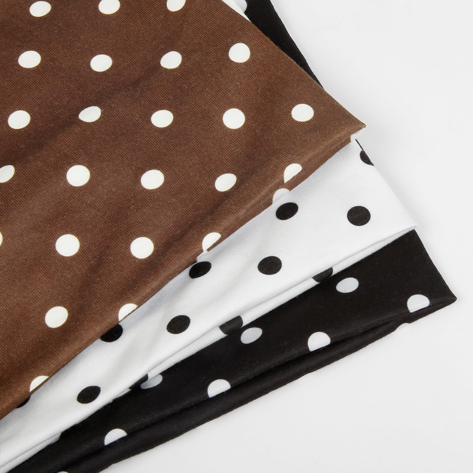 Diadema Huachi con puntos marrones para look bohemio y suave comodidad.