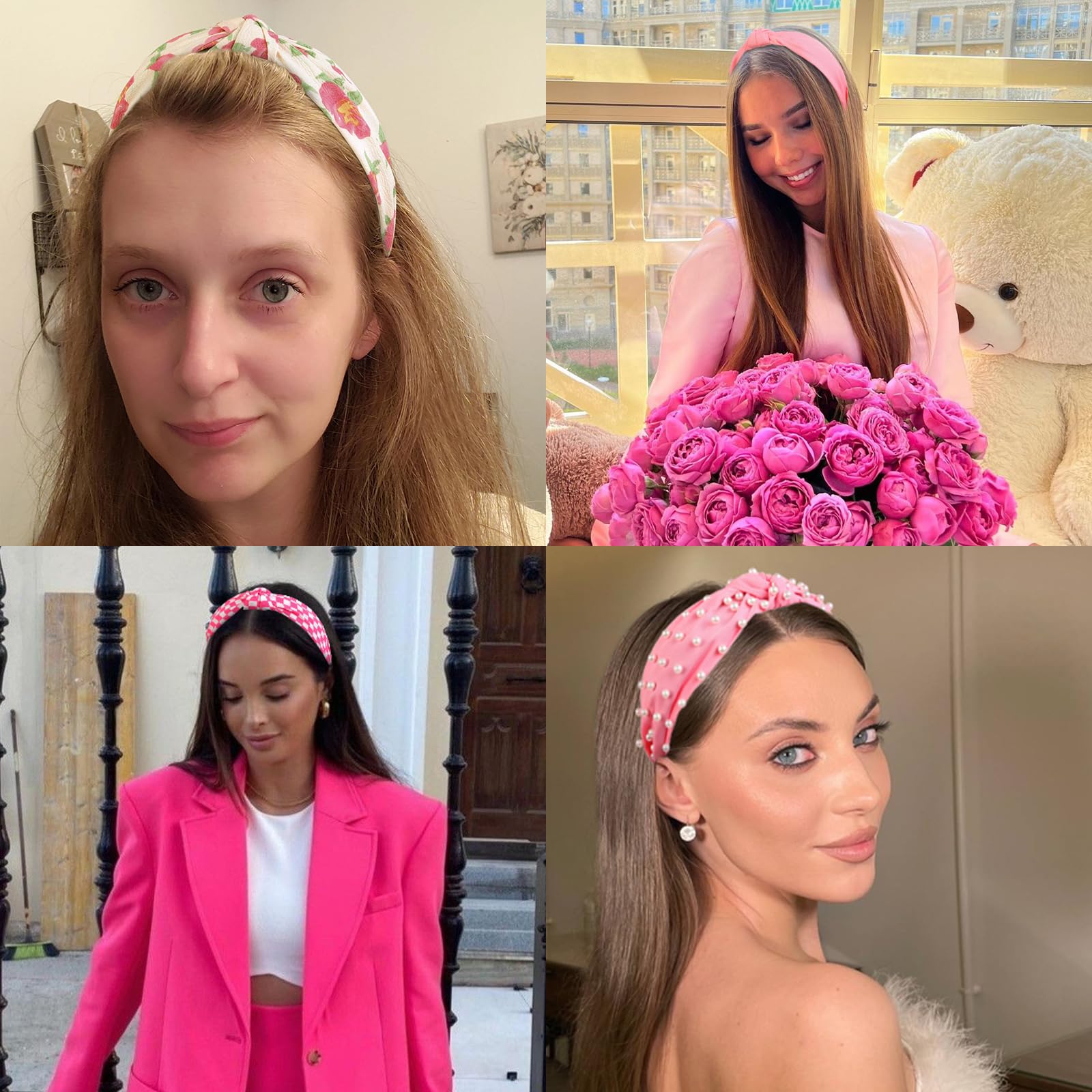 Diademas Huachi con patrón perla, añade estilo elegante para salidas.