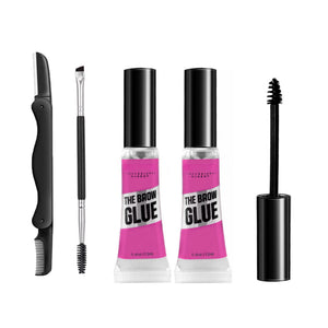 HUDABABY gel-cejas transparente duo envase, duración larga y acabado natural para cejas definidas.