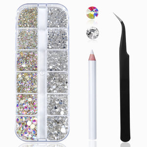 HUETFAT piedras para uñas AB brillantes para diseños deslumbrantes