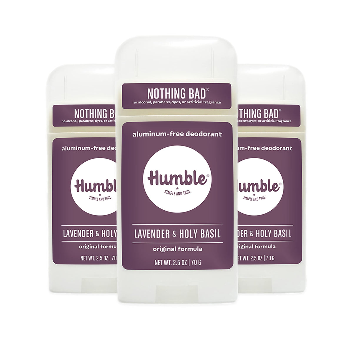 Desodorante Humble Brands Original sin aluminio en formato stick para uso diario.