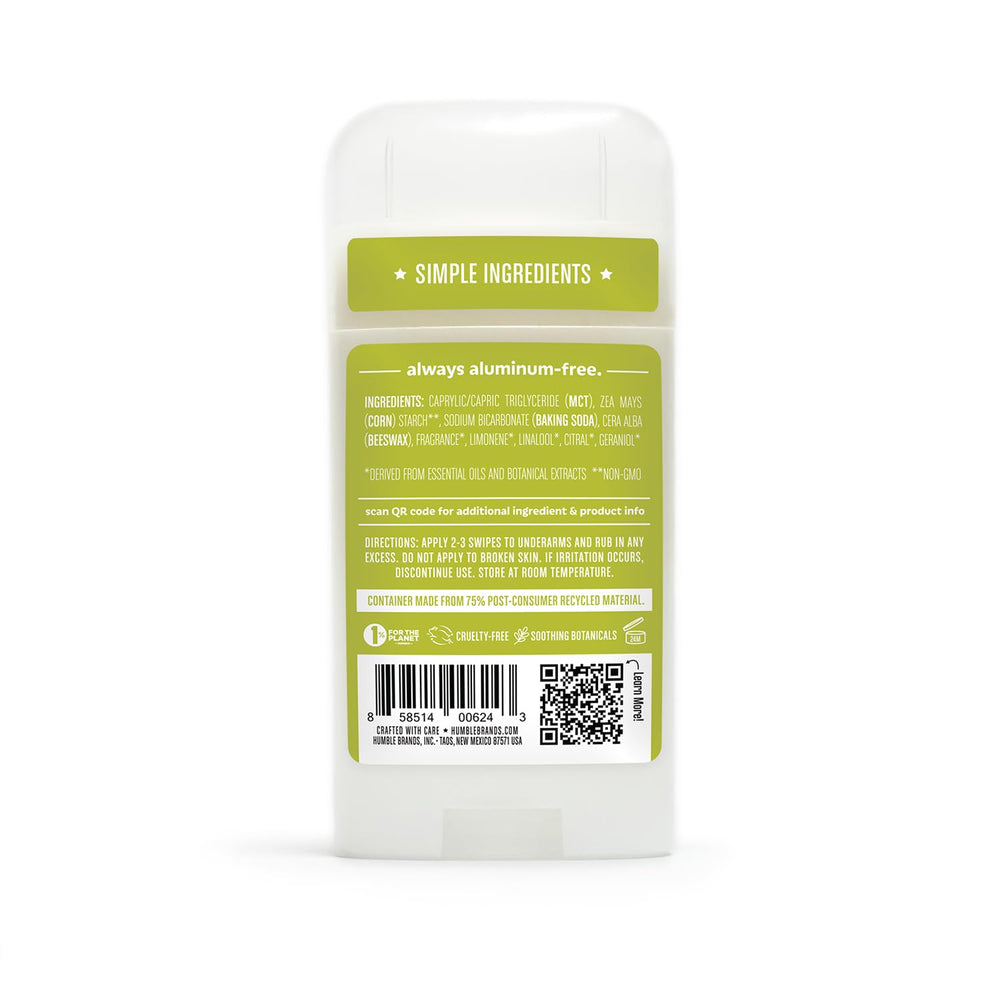 Uso diario de HUMBLE BRANDS Original sin aluminio, cómodo y neutral.